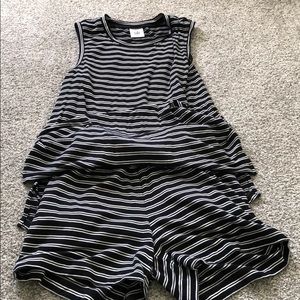 Cabi short sleeved striped romper